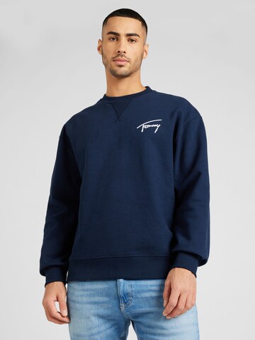 Sweat-shirt Tommy Jeans en bleu : devant