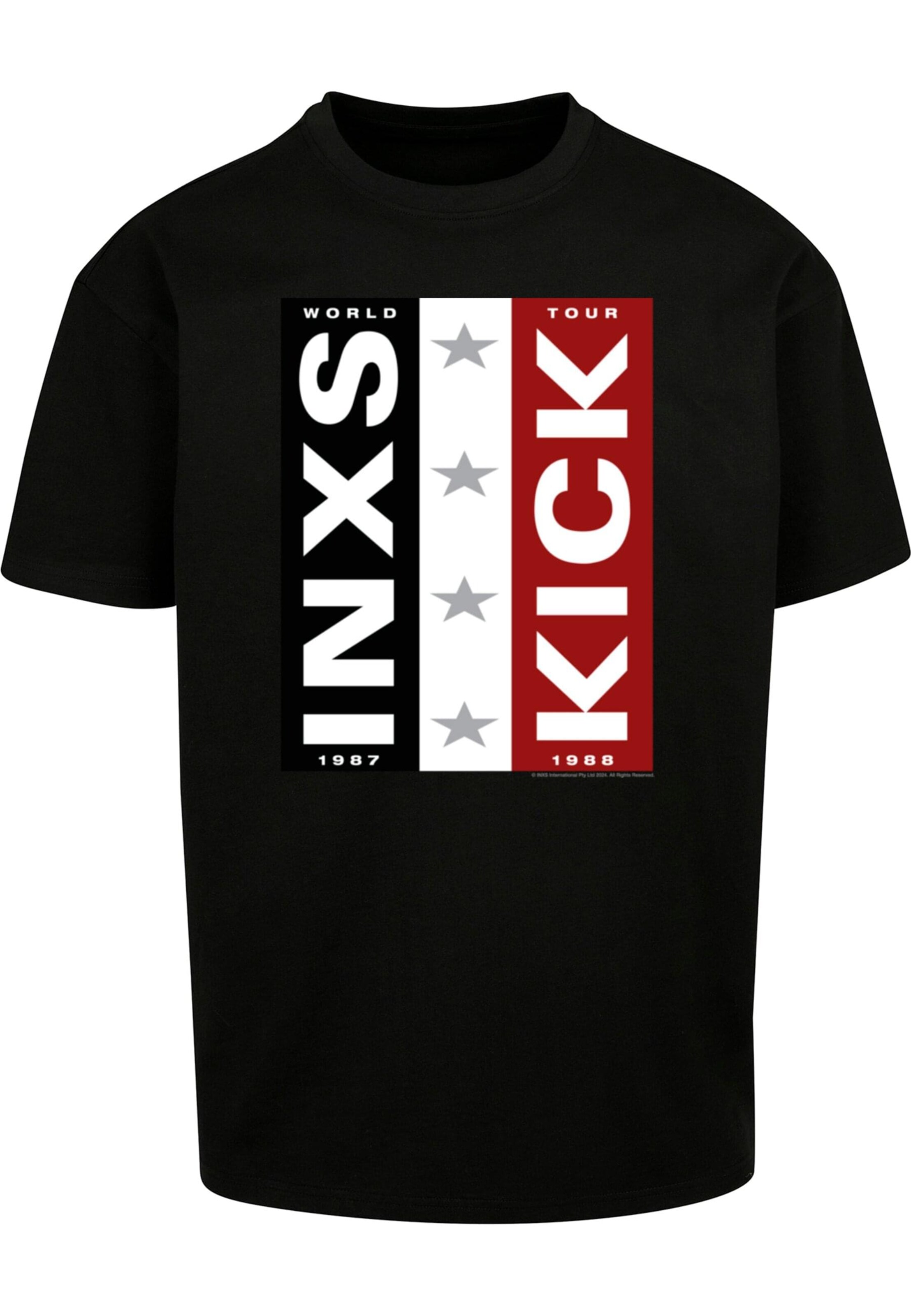 T-Shirt 'INXS - Kick' Merchcode en noir : devant