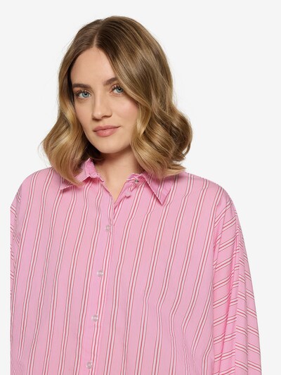 Cartoon Oversize-Bluse mit Streifen in rosé, Produktansicht