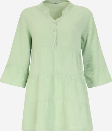 Z-One - Vestido camisero 'Carla' en verde: frente