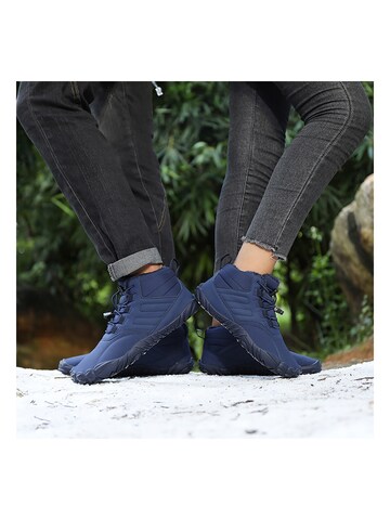 DOTALES Schnürstiefel 'DOTALES - TrekStep Barfußschuhe' in Blau: Vorderseite