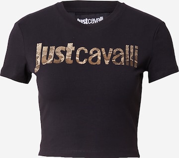 Just Cavalli - Camiseta en negro: frente