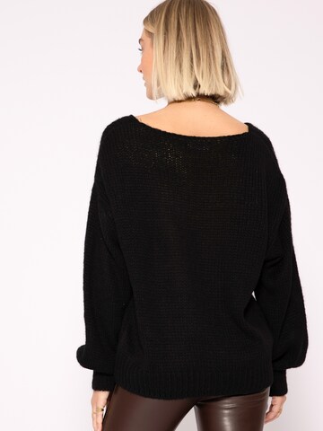 SASSYCLASSY Sweter oversize w kolorze czarny