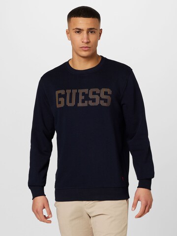 GUESS - Sweatshirt em azul: frente