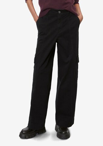 Loosefit Pantalon cargo Marc O'Polo DENIM en noir : devant