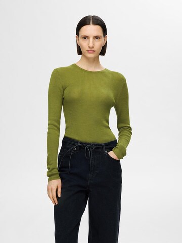 Pull-over 'SLFNaja' SELECTED FEMME en vert