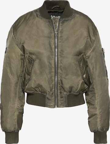 Manteau mi-saison Schott NYC en vert : devant