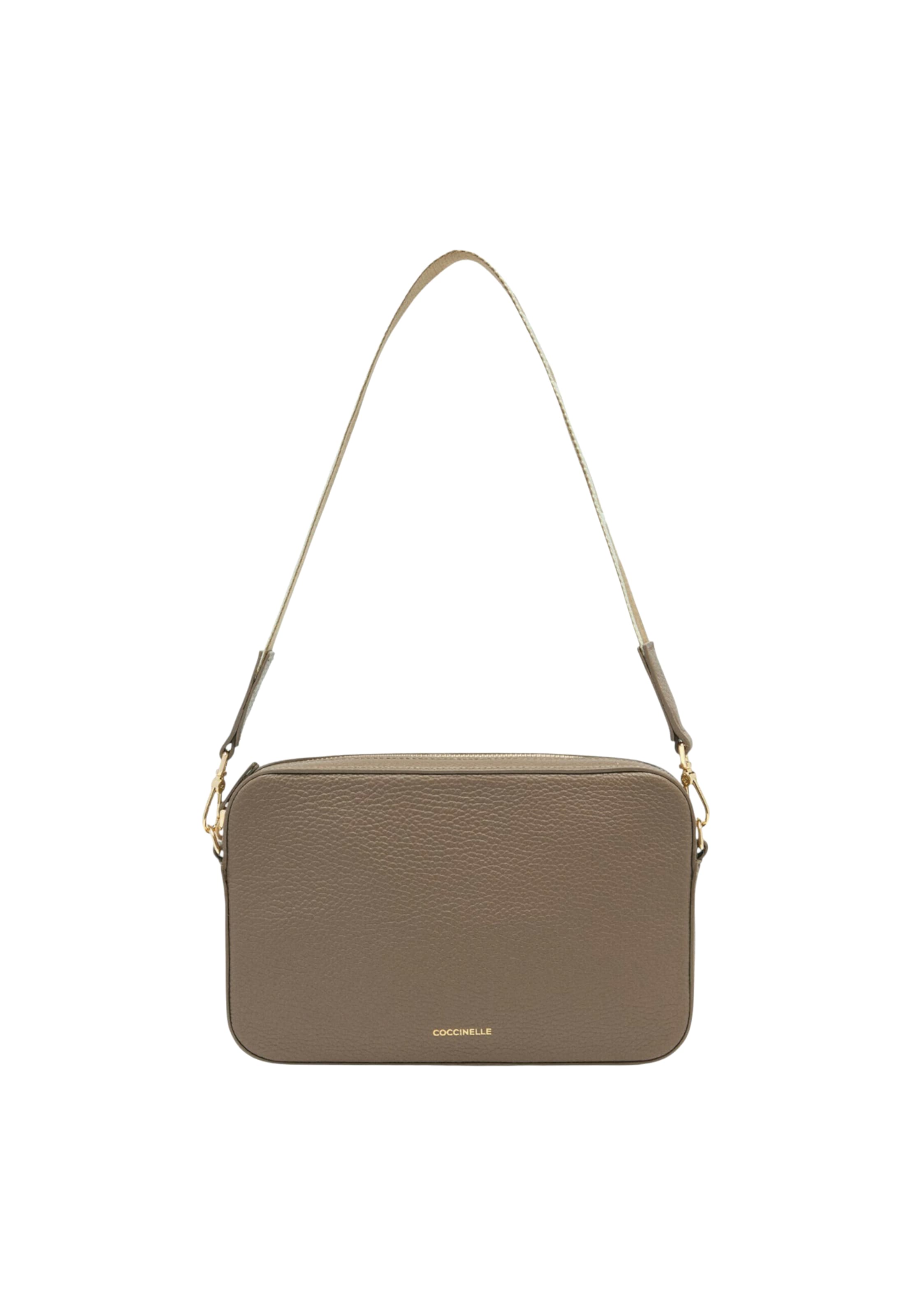 Sac bandoulière 'Tebe' Coccinelle en beige : devant