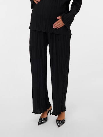 MAMALICIOUS Wide leg Broek 'MLPENELOPE' in Zwart: voorkant