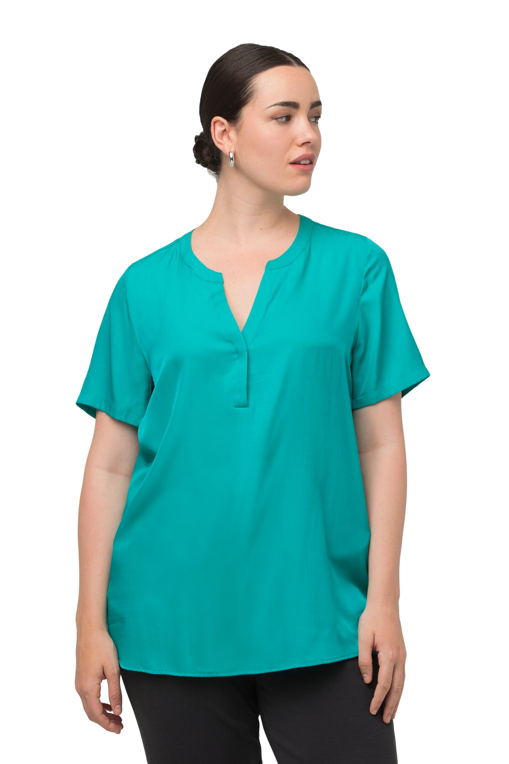 Ulla Popken Blouse in Blauw: voorkant