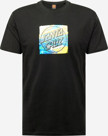 melns Santa Cruz T-Krekls: no priekšpuses