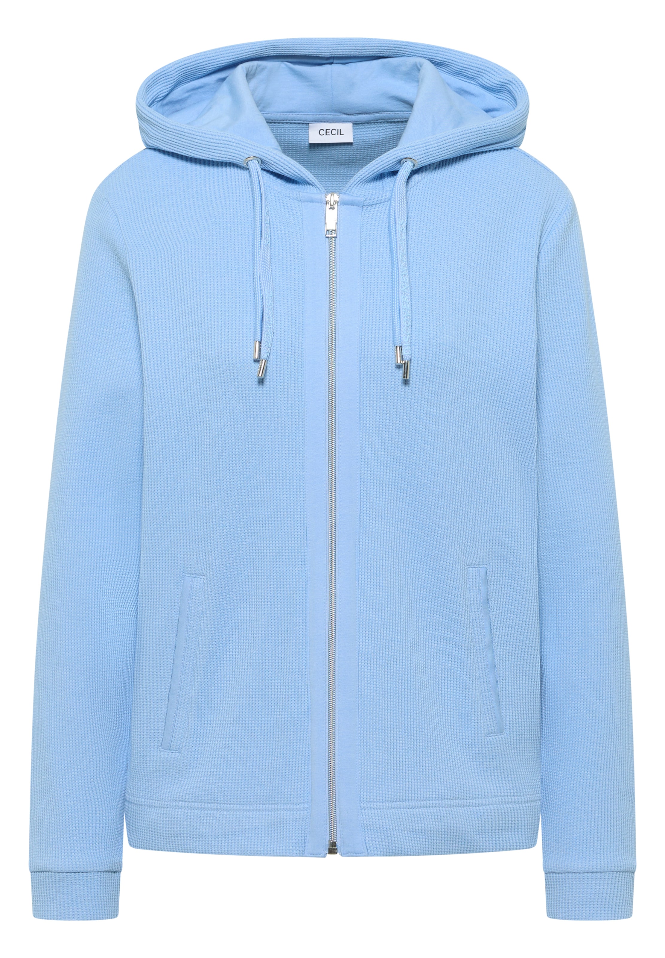 CECIL Zip-Up Hoodie in Blue: front