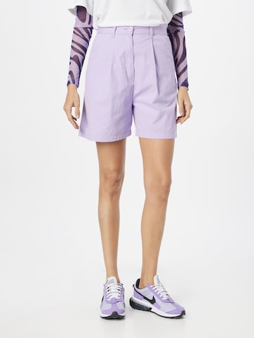 Monki Regular Pants in Purple: front