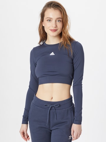 ADIDAS SPORTSWEAR Функционална тениска в синьо: отпред