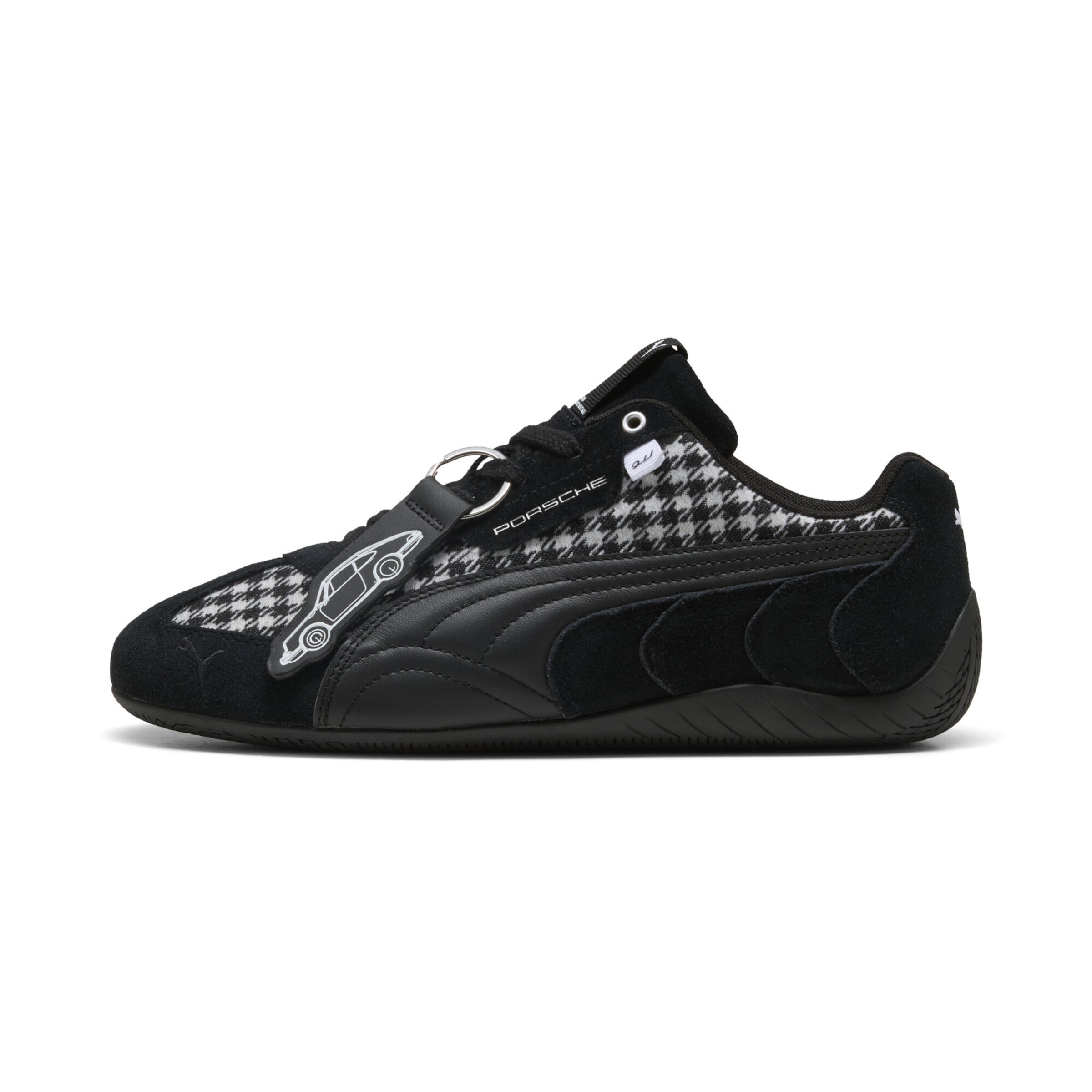 PUMA Platform trainers 'Porsche Legacy Speedcat Pepita' in Black: front