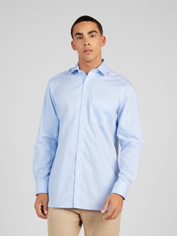 OLYMP Regular fit Button Up Shirt 'Luxor' in Blue: front