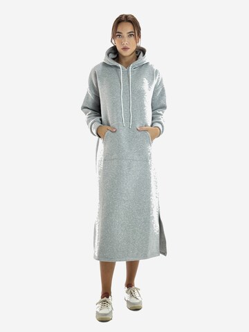 Elara Kleid in Grau: Vorderseite