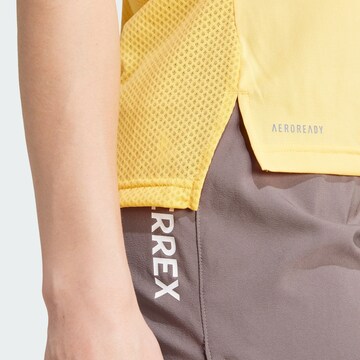 ADIDAS TERREX Performance Shirt 'Agravic' in Yellow