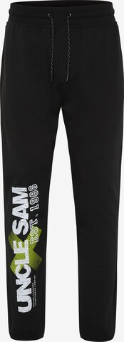 UNCLE SAM Regular Pants ' mit Labelprint ' in Black: front