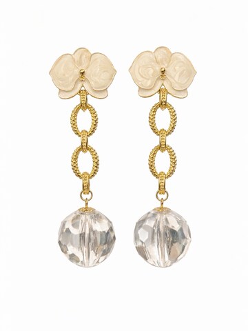 Elena Athanasiadou Earrings 'Earrings Orchid Crystal Drop' in White: front