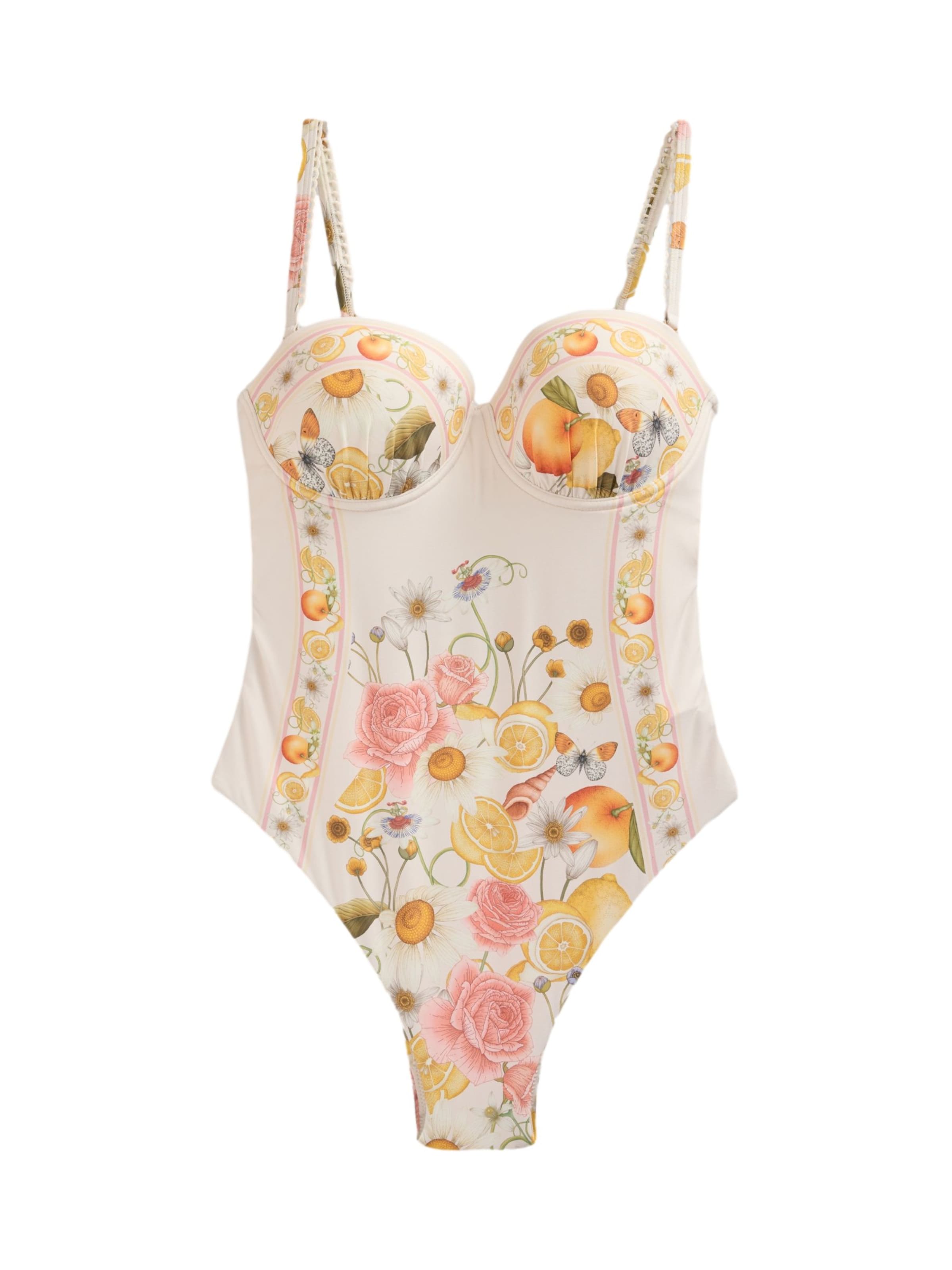 Next Swimsuit in XS/A in Green / Orange / Rose / natural white, Item view