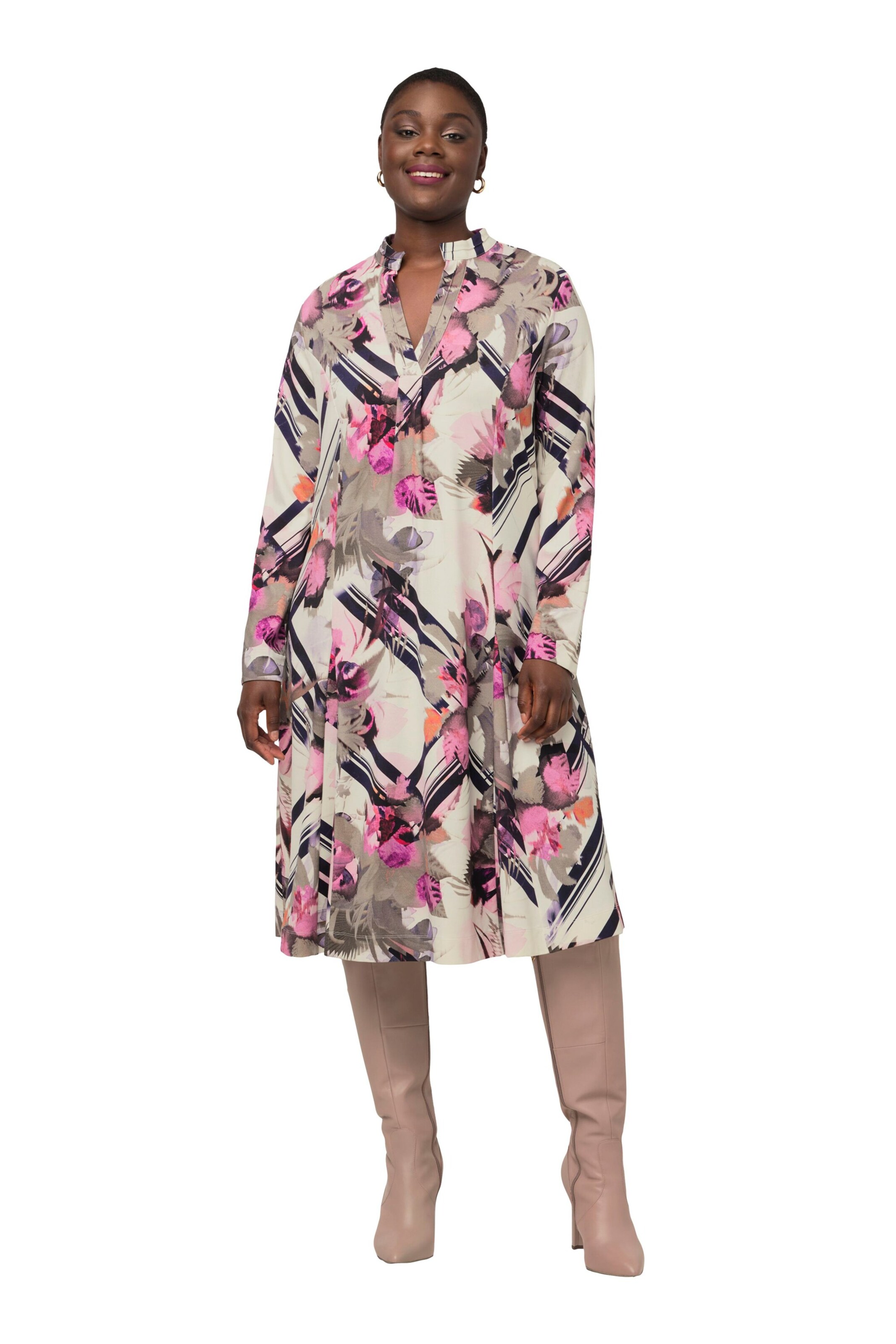 Ulla Popken Shirt dress in Mixed colours: front