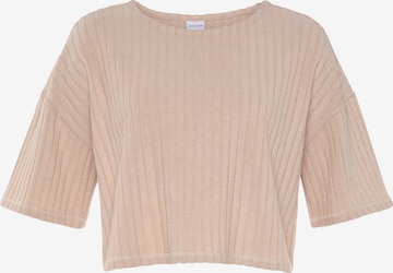 LASCANA Shirts i beige: forside