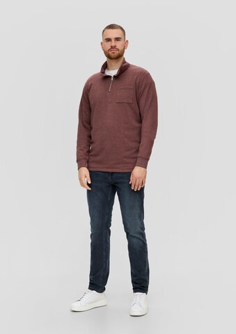 s.Oliver Men Tall Sizes Sweatshirt in Braun: Vorderseite