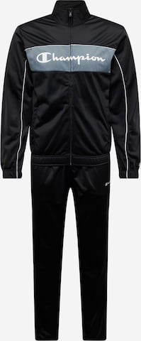 Champion Authentic Athletic Apparel Tracksuit in Black: front