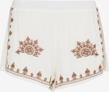 usha FESTIVAL Regular Pants in White: front