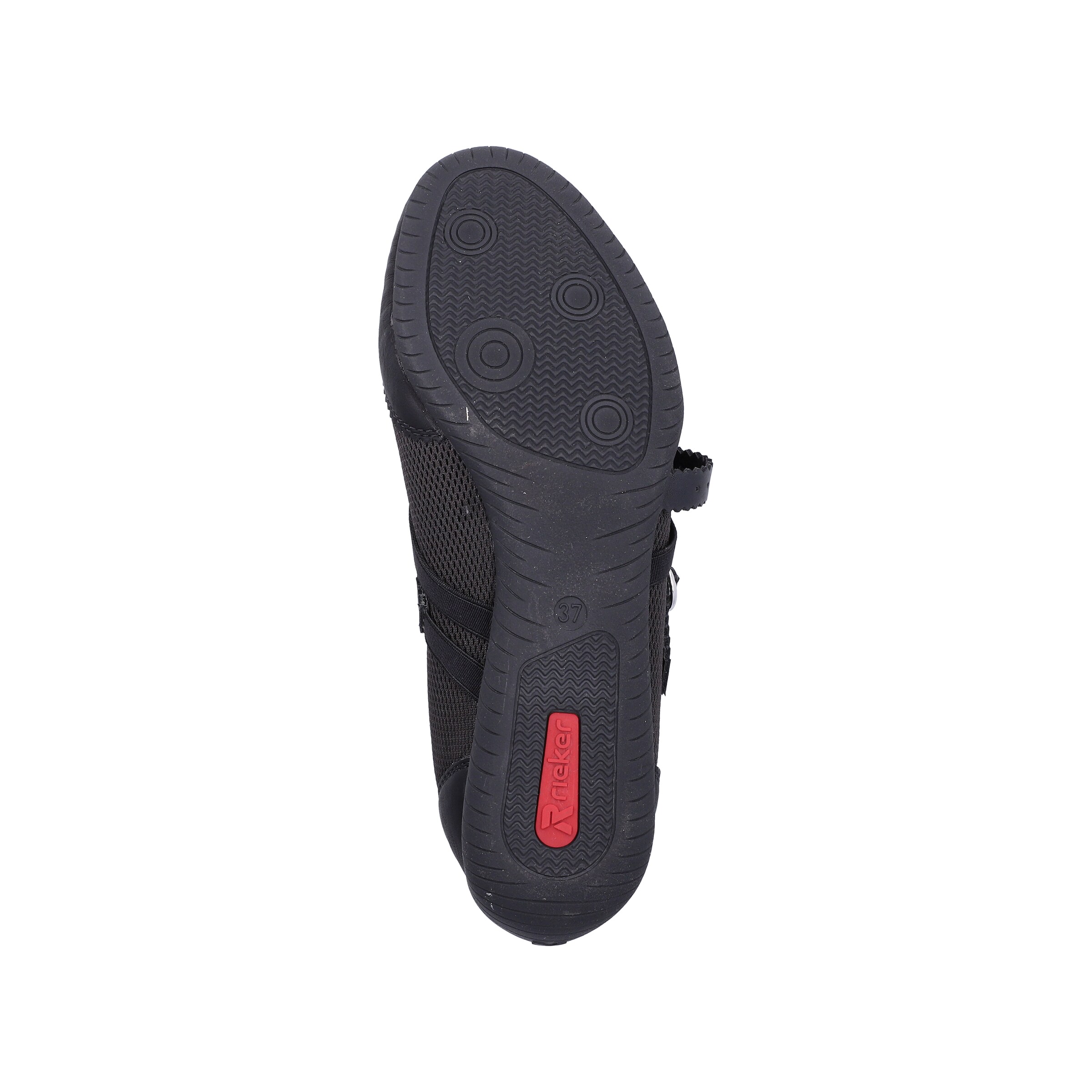 Rieker Ballet Flats with Strap in Black