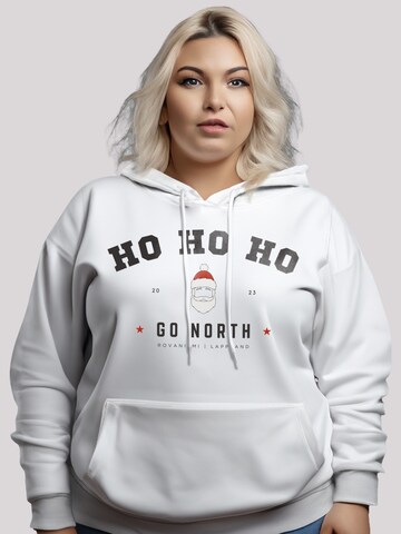 F4NT4STIC Sweatshirt 'Ho Ho Ho Santa' in Wit: voorkant