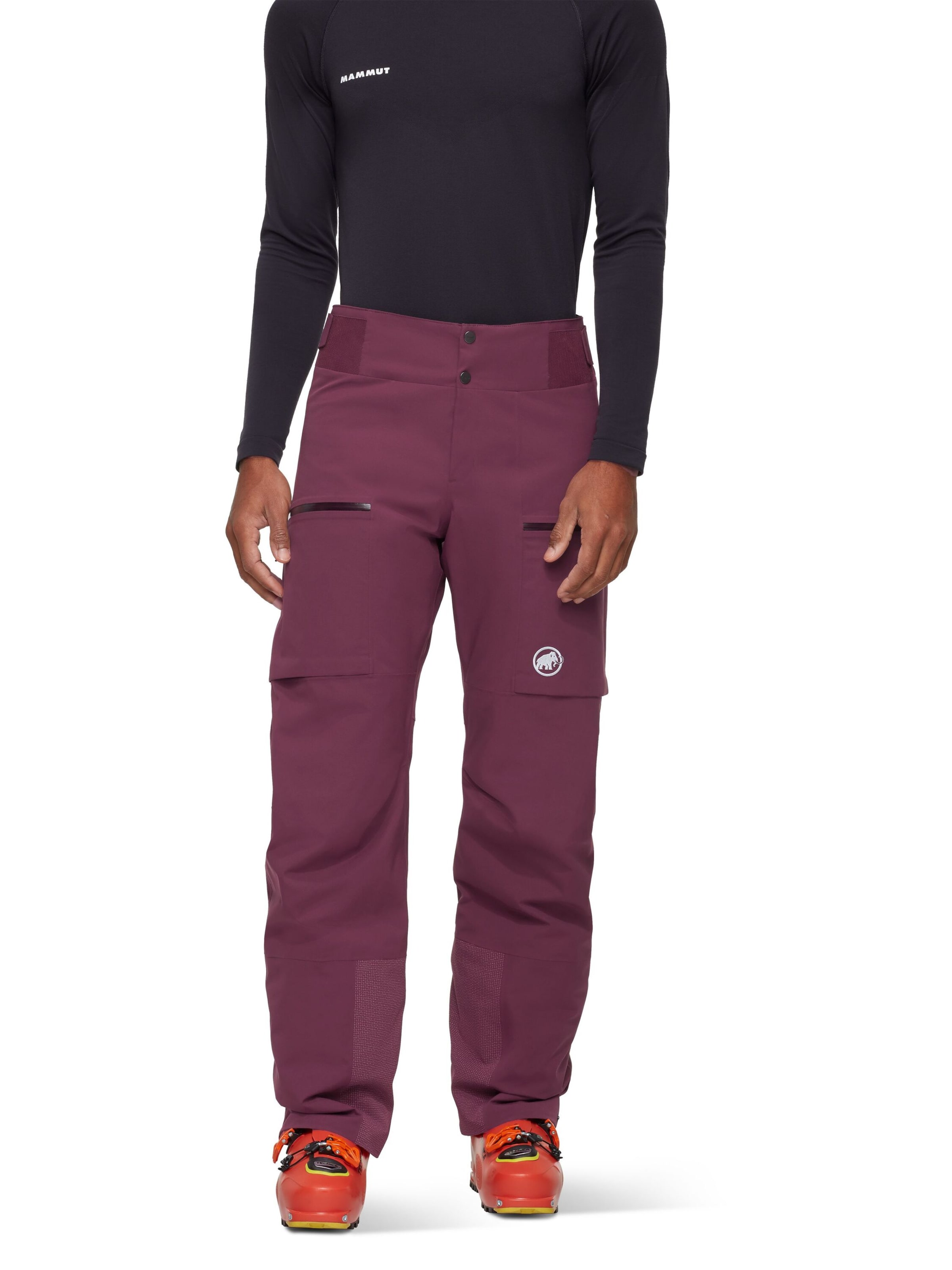 MAMMUT Loose fit Outdoor Pants in Red: front
