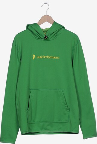 PEAK PERFORMANCE Sweatshirt & Zip-Up Hoodie in L in Green: front