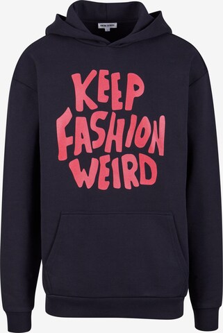 Bluză de molton 'Keep Fashion Weird' de la 9N1M SENSE pe negru: față