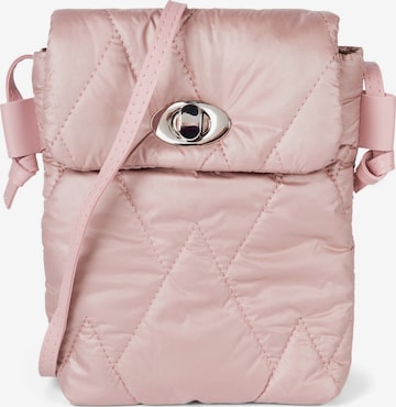 styleBREAKER Umhängetasche 'Stepp Umhängetasche Rauten' in Pink: Vorderseite