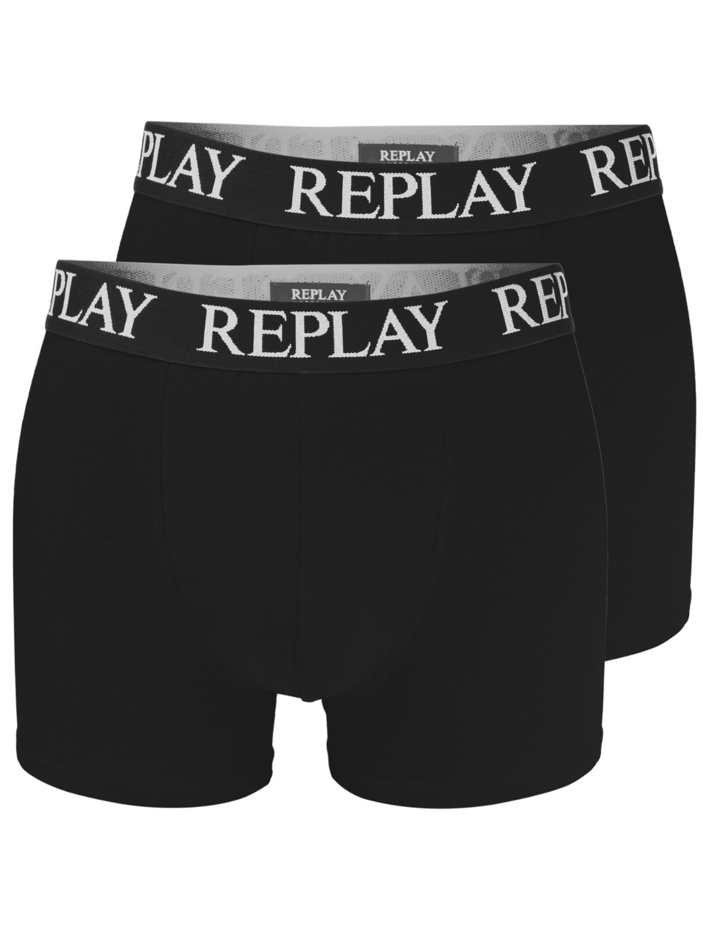 Pantaloncini intimi sportivi di REPLAY in nero: frontale