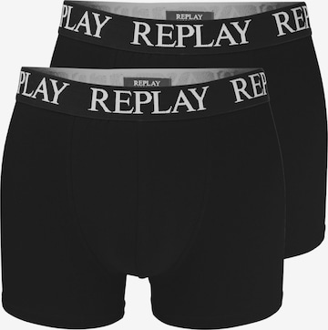Pantaloncini intimi sportivi di REPLAY in nero: frontale
