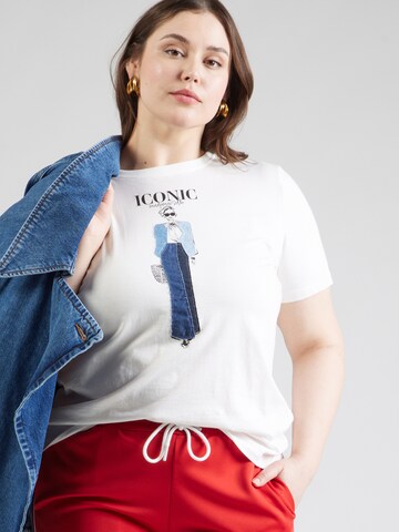 T-shirt 'CARKITA' ONLY Carmakoma en blanc : devant