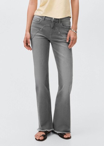 MANGO TEEN Flared Jeans 'Western' in Grau: Vorderseite