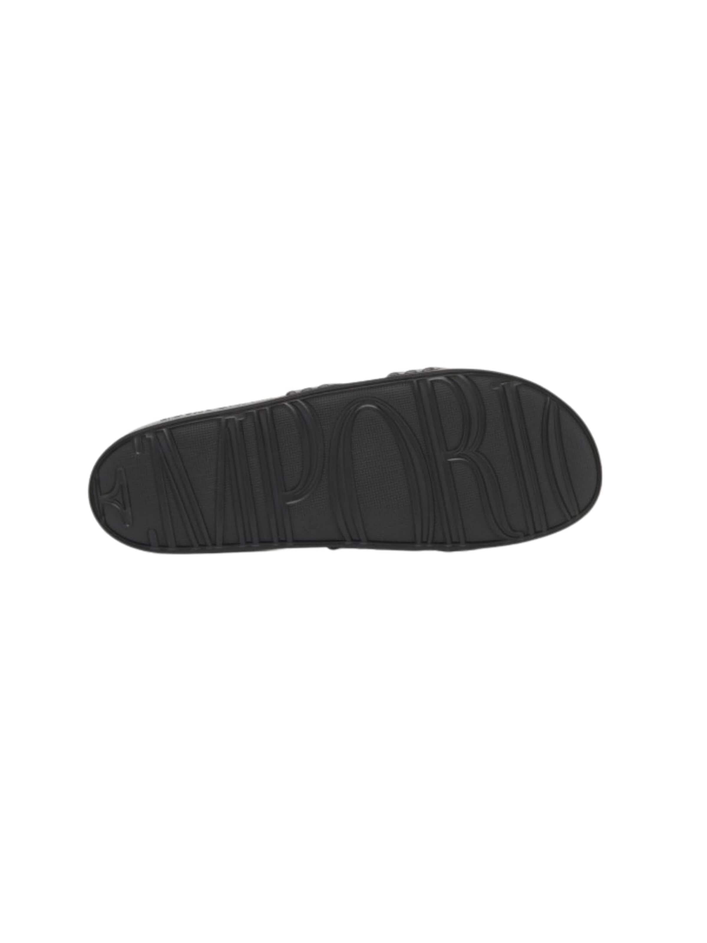 Emporio Armani Muiltjes 'Logotape PVC Sliders' in Zwart
