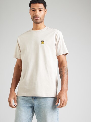 T-Shirt 'Lazy Sunny Day' Iriedaily en beige : devant