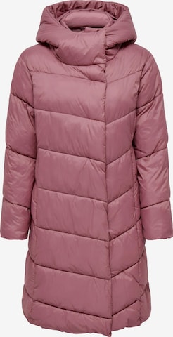 ONLY Зимнее пальто 'Audrey' в Ярко-розовый: спереди