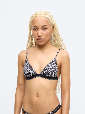 Triangle Hauts de bikini Calvin Klein Swimwear en noir : devant