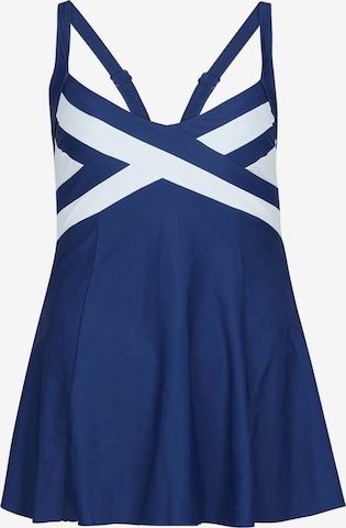 Paprika Swimsuit Dress in Blue: front