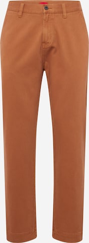 Regular Pantalon chino 'Zeebo' HUGO Red en marron : devant