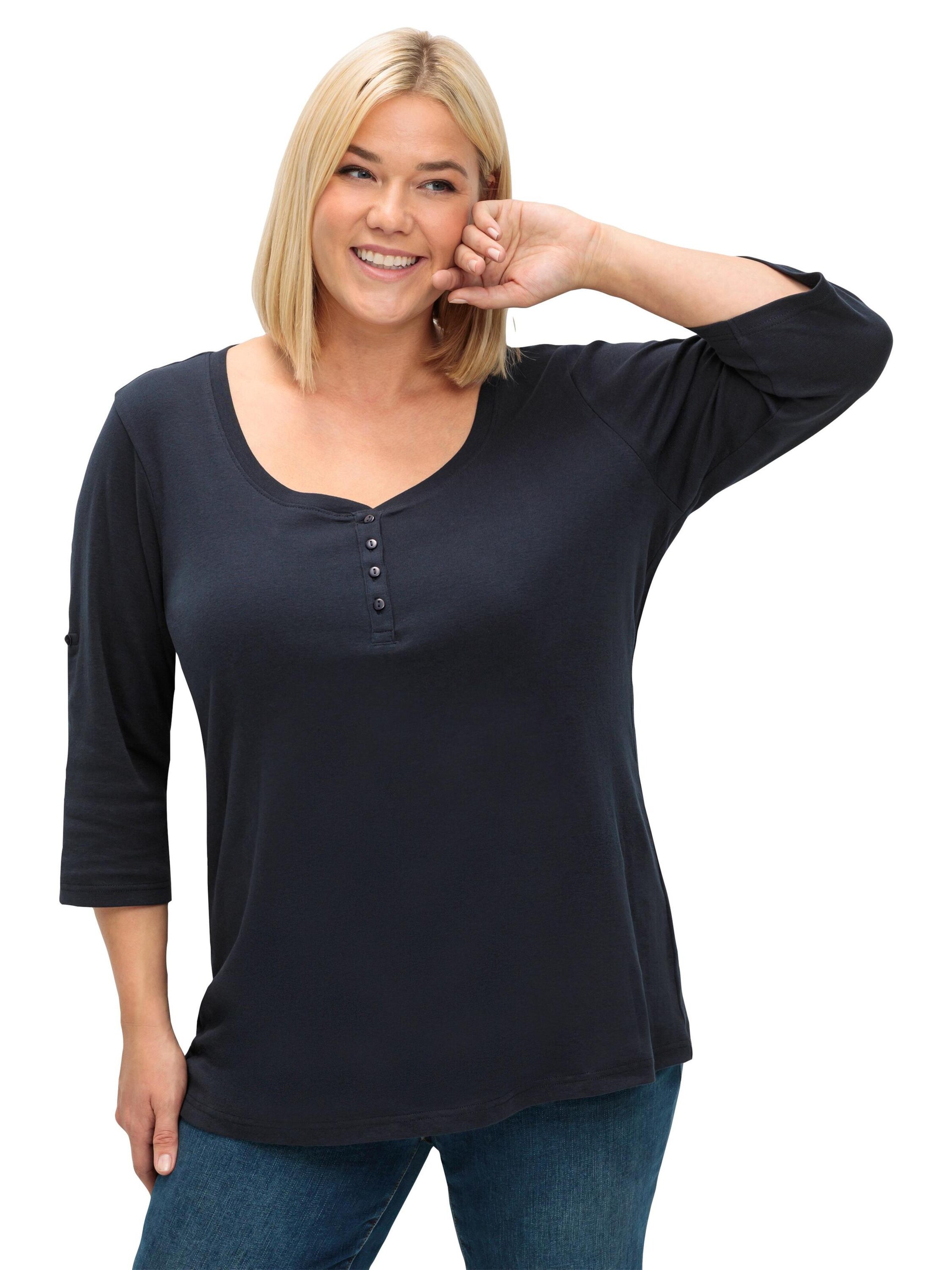 SHEEGO Футболка в Синий: спереди