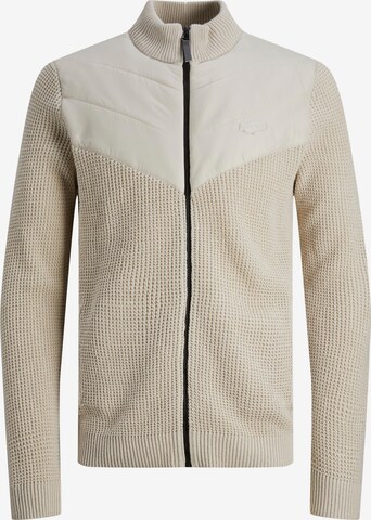 Vestes en maille JACK & JONES en beige : devant