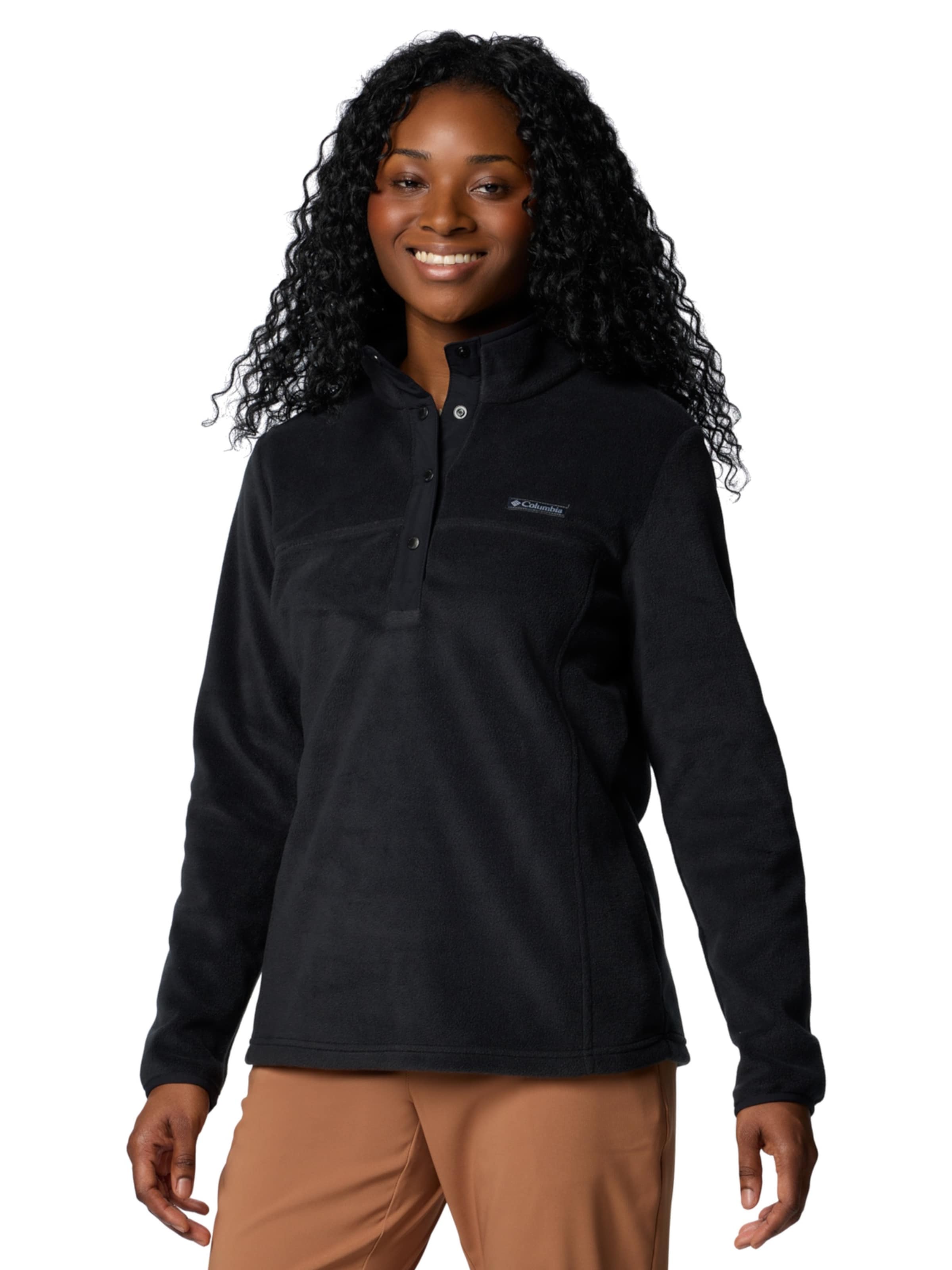 COLUMBIA Athletic Fleece Jacket 'Columbia Benton Springs 1/2 Snap Pull Over II' in L in Black, Item view