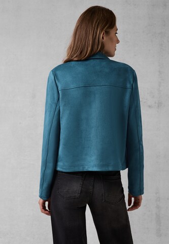 CECIL Jacke im Velours-Look in Blau